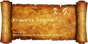 Kramarik Ildikó névjegykártya